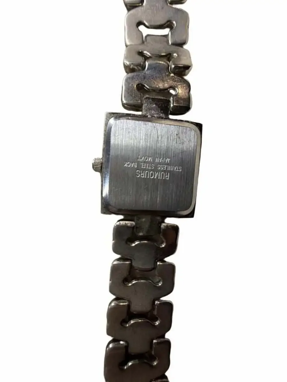 Vintage Y2K Silver Tone Bracelet Watch Women’s Fashion Jewelry Not Working